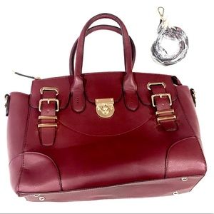 ✨CHARMING CHARLIE Maroon Large Shoulder Purse 👜